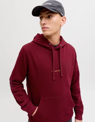 Jack & Jones Hoodie in cabernet-Red