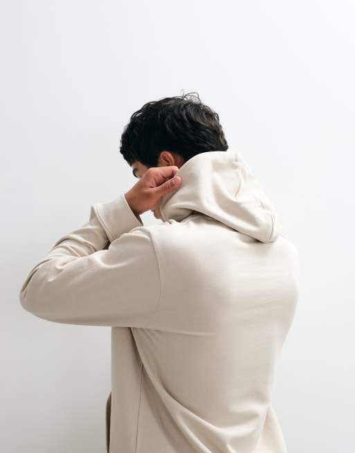 Jack & Jones hoodie med script-logga på bröstet i beige, 3 av 5