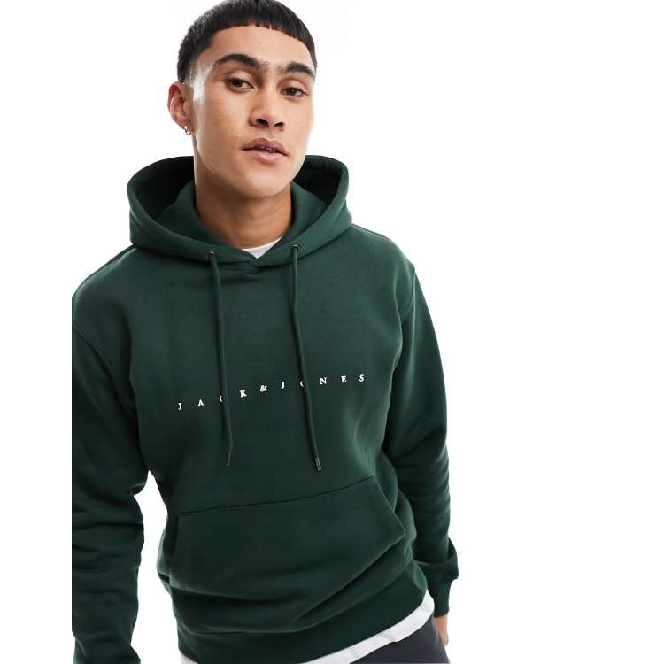 Jack & Jones - Hoodie met geborduurd logo in groen | ASOS