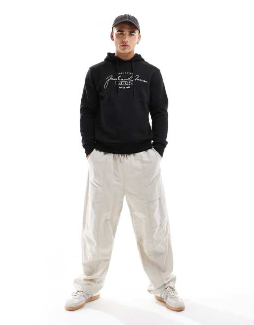 Jack & Jones - Hoodie met geschreven logo in zwart , 4 van 4