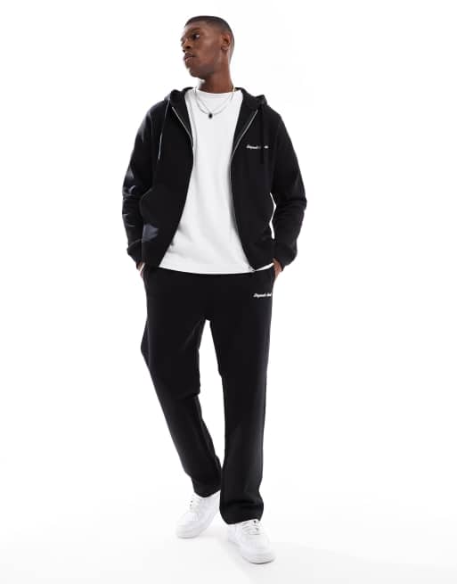 Jack & Jones - Hoodie met rits en logo in zwart, 2 van 4