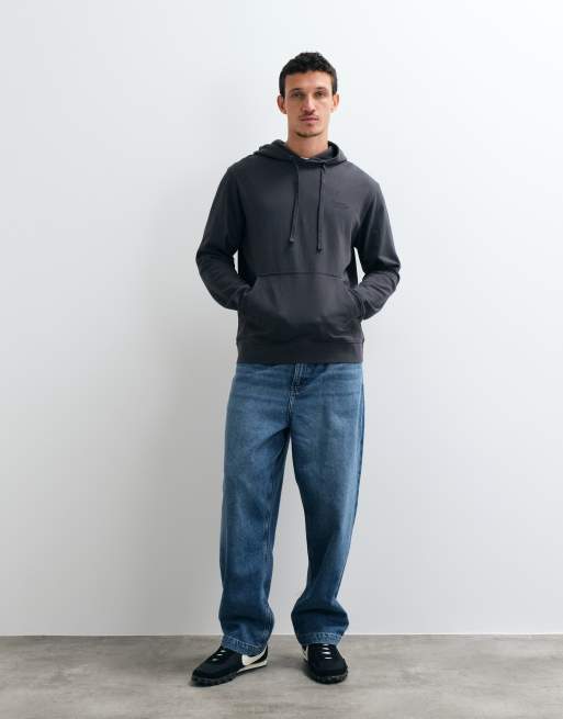 Jack & Jones Hoodie mit Schriftzug-Logo auf der Brust in Anthrazit, 2 von 5