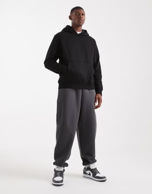 Jack & Jones Hoodie With Moutain Back Graphic In Black