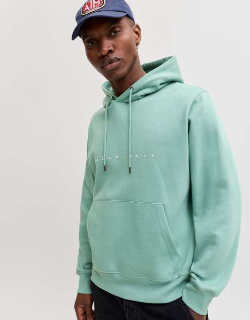 Jack & Jones hættetrøje i mineralblå, 6 af 7