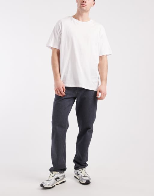 Jack & Jones - Hvid/beige/blå oversized T-shirt i pakke med 3 stks, 3 af 5