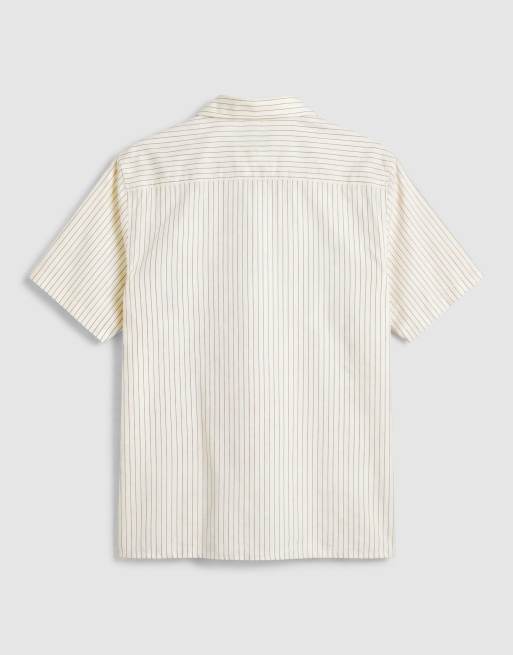 Jack & Jones - Hvid kortærmet skjorte i poplin med striber og broderi, 8 af 10