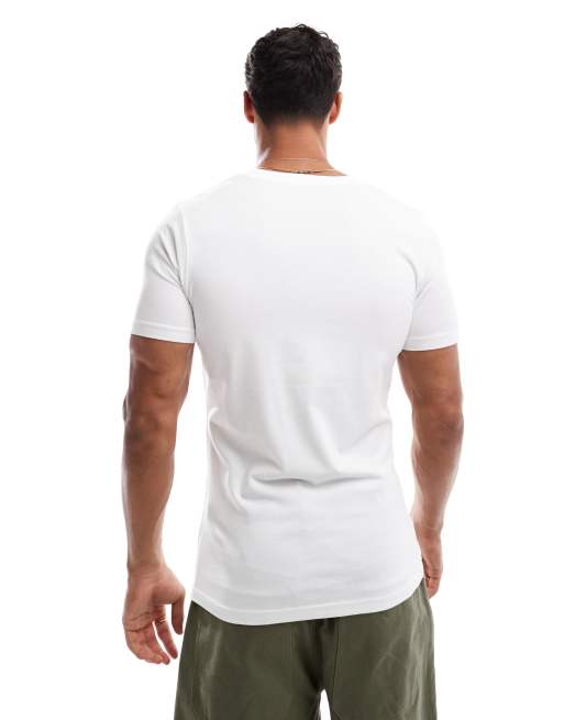 Jack & Jones - Hvid og tætsiddende T-shirt, 3 af 4