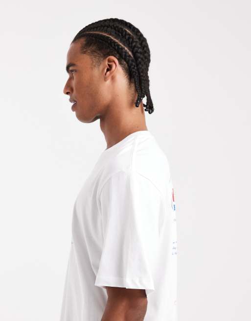 Jack & Jones - Hvid oversized T-shirt med 'Hotel'-print på ryggen, 4 af 5