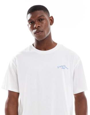 Jack & Jones - Hvid oversized T-shirt med print på ryggen - view 1