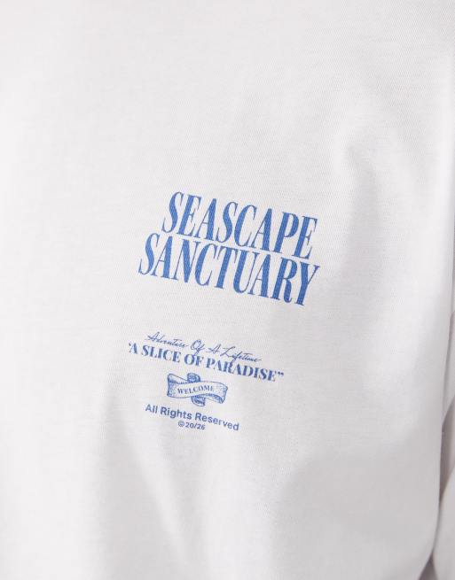 Jack & Jones - Hvid oversized T-shirt med øprint på ryggen, 5 af 5