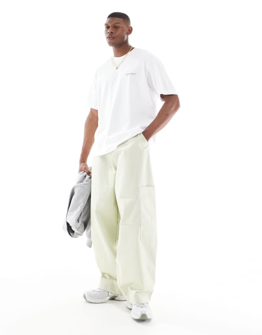 Jack & Jones - Hvid oversized T-shirt med tekstprint på ryggen, 4 af 4