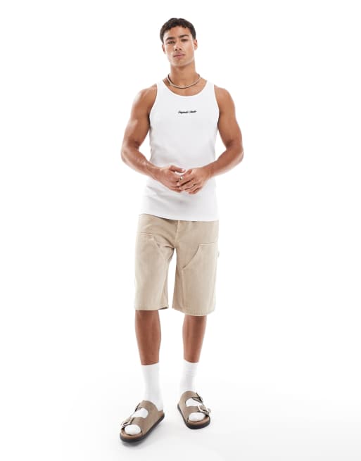 Jack & Jones - Hvid ribstrikket top med broderi, 4 af 4