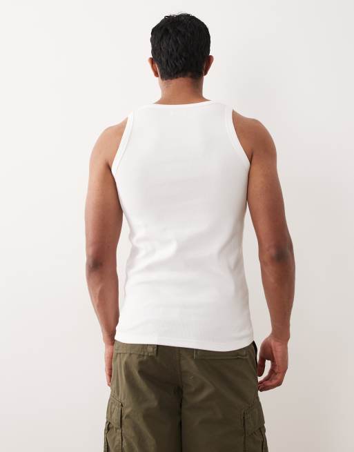 Jack & Jones - Hvid ribstrikket undertrøje, 5 af 5