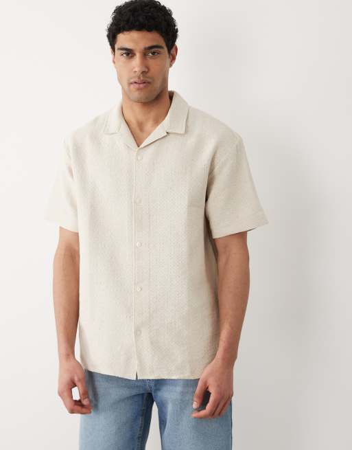 Jack & Jones - Hvid skjorte med tekstur og print, 3 af 5
