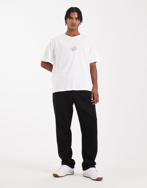 Jack & Jones - Hvid T-shirt med blomsterprint på ryggen, 2 af 5