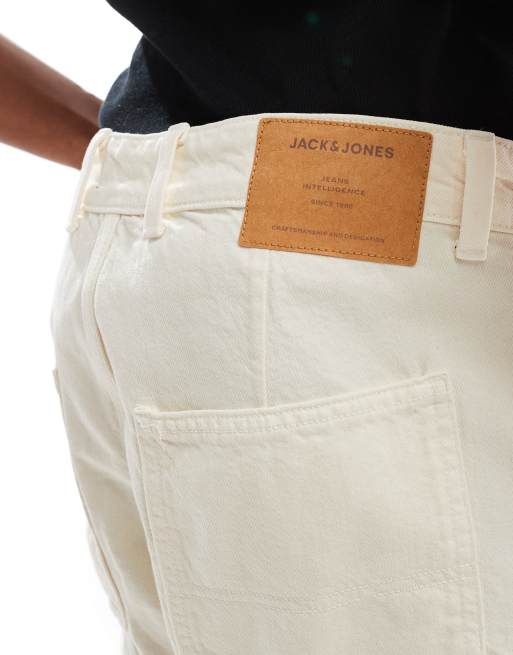 Jack & Jones - Hvide baggy arbejdsshorts, 2 af 5