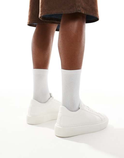 Jack & Jones - Hvide sneakers i imiteret læder, 5 af 5