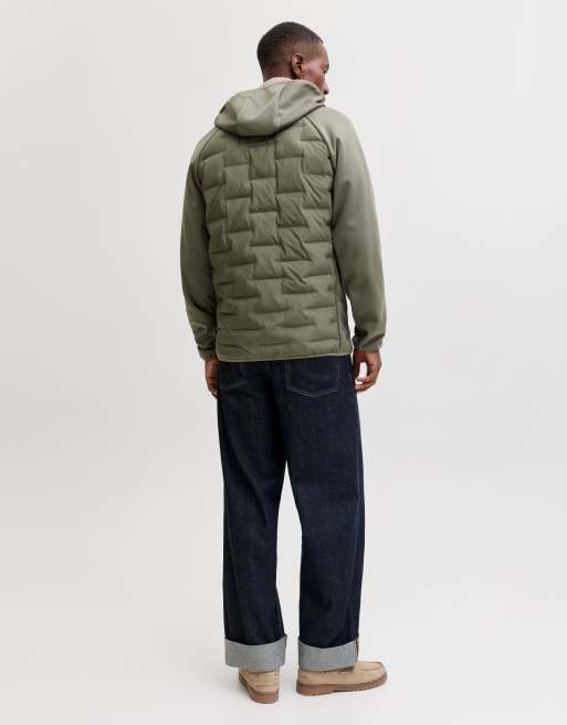 Jack & Jones Hybrid jacket in dusty olive, 2 of 7