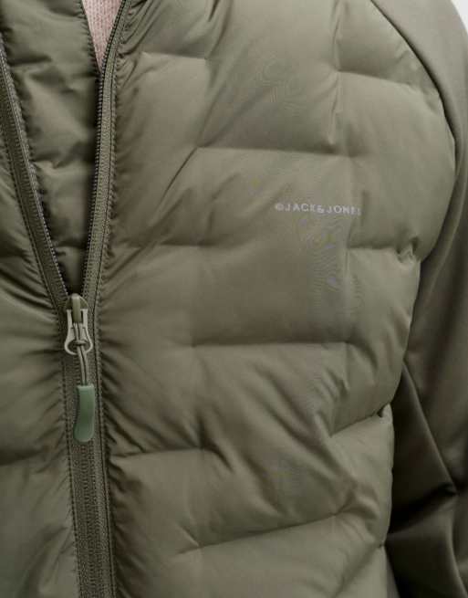 Jack & Jones Hybrid jacket in dusty olive, 4 of 7