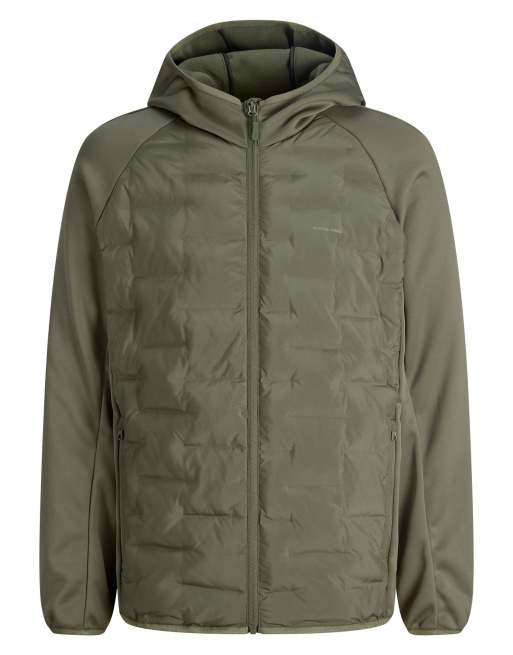 Jack & Jones Hybrid jacket in dusty olive, 7 of 7