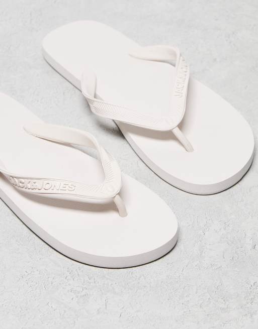 Jack & Jones - Infradito color bianco sporco con logo