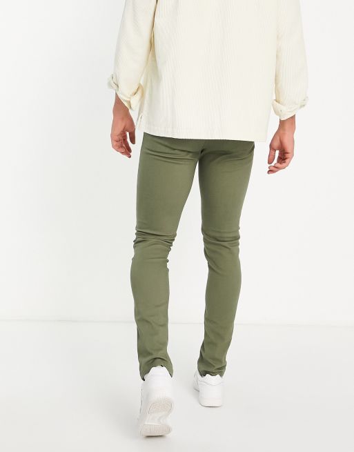 Jack & Jones Intelligence 2 pack slim tapered chino in dusty olive & black, 2 of 4