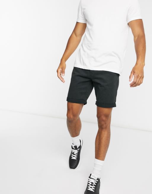 Jack & Jones Intelligence 5 pocket shorts in black ASOS