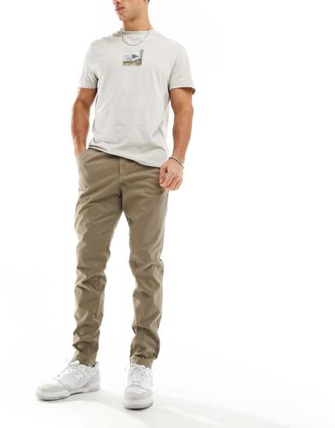 Jack & Jones Intelligence – Beżowe dopasowane chinosy - view 1
