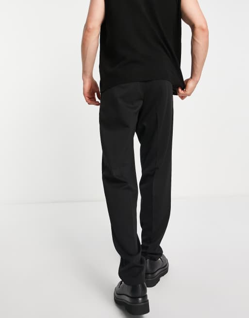 Jack & Jones Intelligence – Bill – Eleganckie czarne spodnie o szerokim kroju, 4 z 4