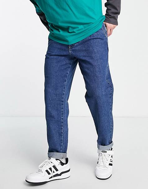 délavage moyen vintage Jean ASOS pour homme en coloris Bleu Jean fuselé effet usé avec déchirures aux genoux Homme Vêtements Jeans Jeans fuselés 