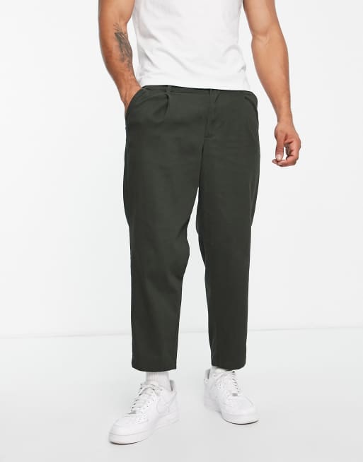 パンツ CROPPED CHINO PANTS Cropped chinos in stretch cotton - Black | Benetton