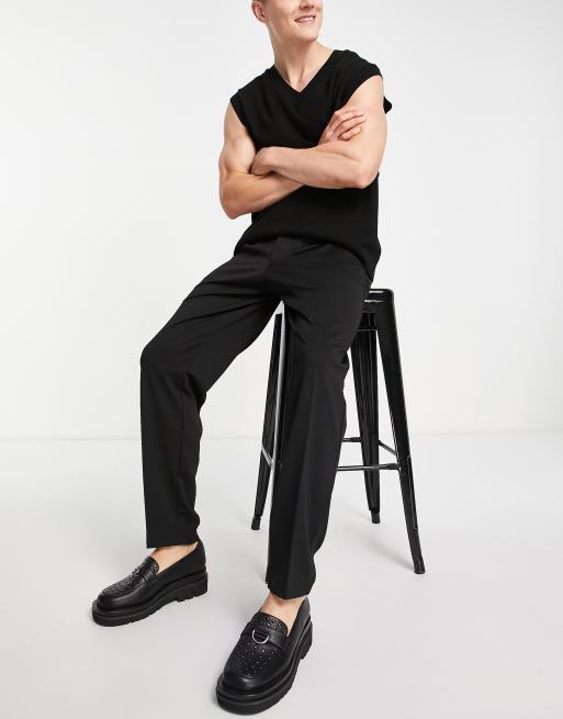 Jack & Jones Intelligence - Bill - Sorte elegante bukser i wide fit, 3 af 4