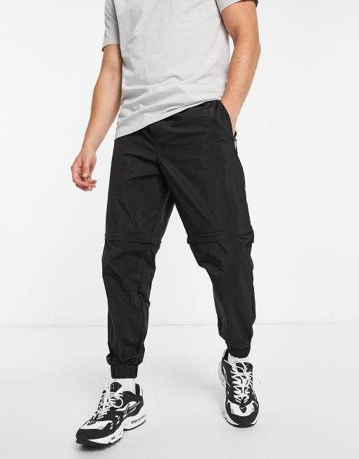 Jack & Jones Intelligence loose fit washed cargo trouser in black