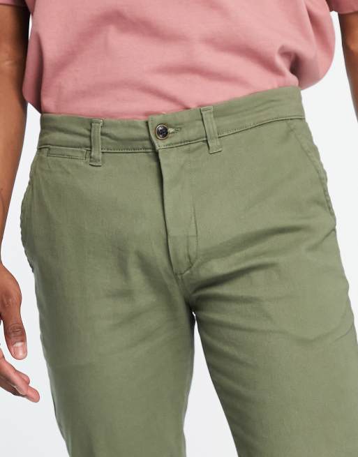 Jack & Jones Intelligence – Blekt kakigröna, smala chinos, 3 av 4