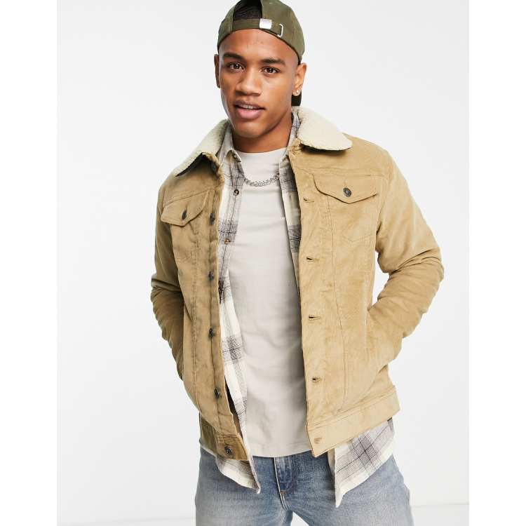 Jack and jones beige jacket best sale