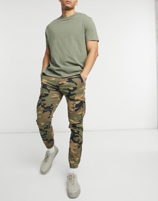 Jack and jones camo cargo sale pants