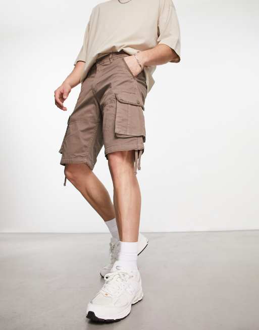 Jack & Jones Intelligence – Cargo-Shorts verwaschenem Braun 