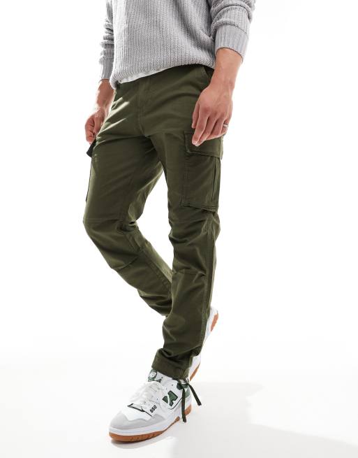 Jack & Jones Intelligence cargo trouser in khaki, 2 of 5