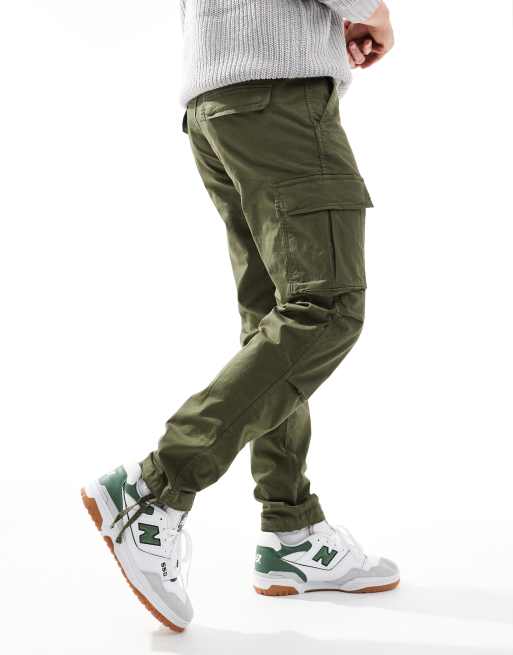 Jack & Jones Intelligence cargo trouser in khaki, 3 of 5