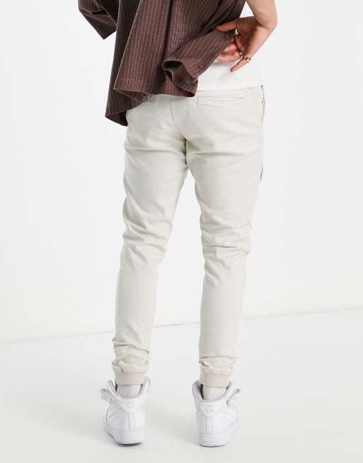Jack & Jones Intelligence - Cargobroek met zakken in ecru, 2 van 4