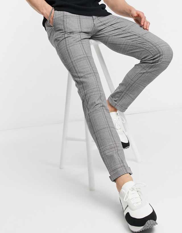 Jack & Jones - intelligence check trouser in grey