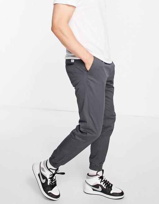 Jack Jones Intelligence chino joggers in slim fit grey