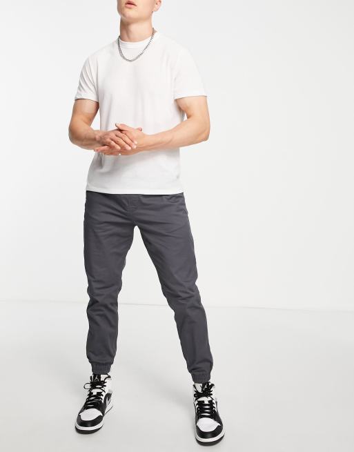 Grey cheap chino joggers