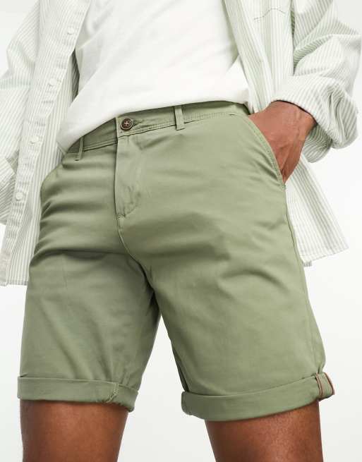 Jack & Jones Intelligence chino shorts in khaki 