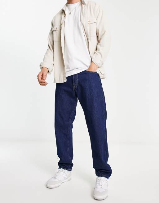 Jack & Jones Intelligence - Chris - Jean large rigide - Bleu brut foncé