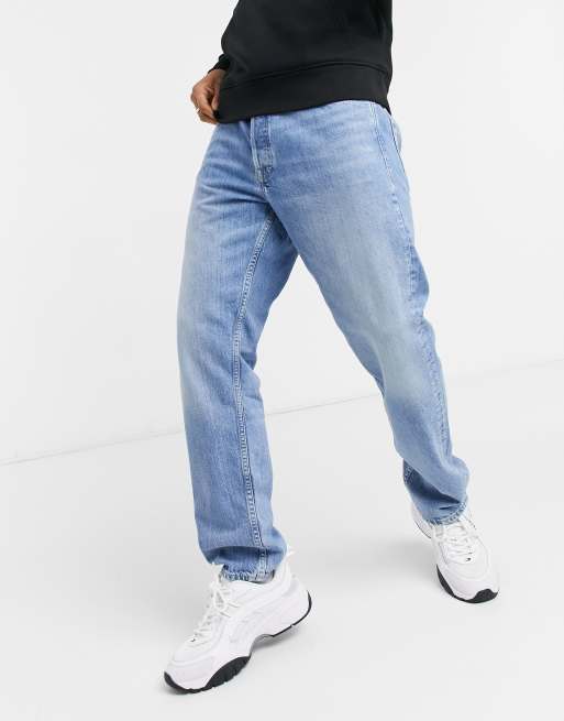 Jack & Jones Intelligence - Chris - Jeans ampi lavaggio vintage blu chiaro, 4 di 4