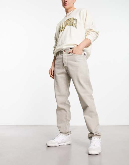 Jack & Jones Intelligence - Chris - Jeans comodi rigidi écru scuro 