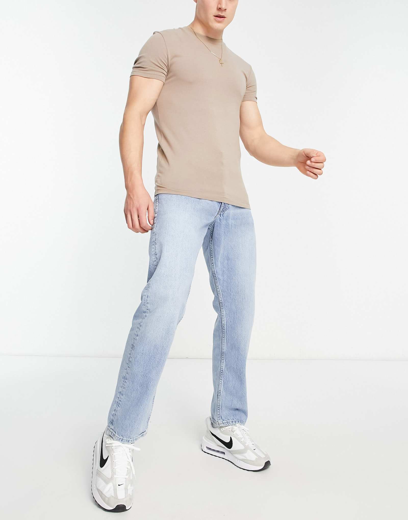 Джинсы свободного покроя от Jack &Jones Intelligence Chris винтажного светло-синего цвета 