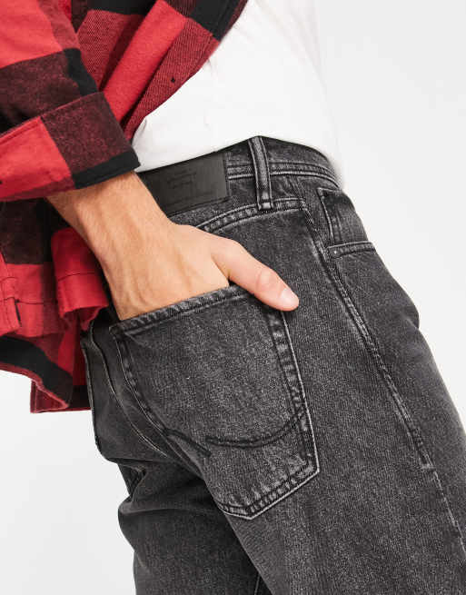 Jack & Jones Intelligence Chris loose fit jeans in washed black, 3 of 4