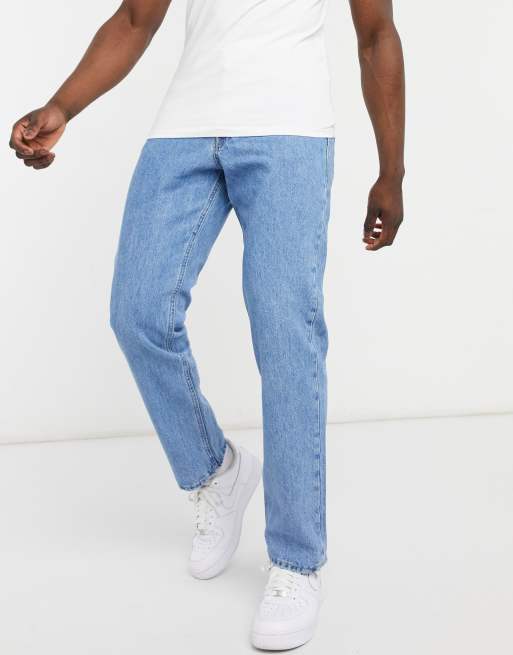 Jack & Jones Intelligence - Chris - Losvallende jeans in middenblauw